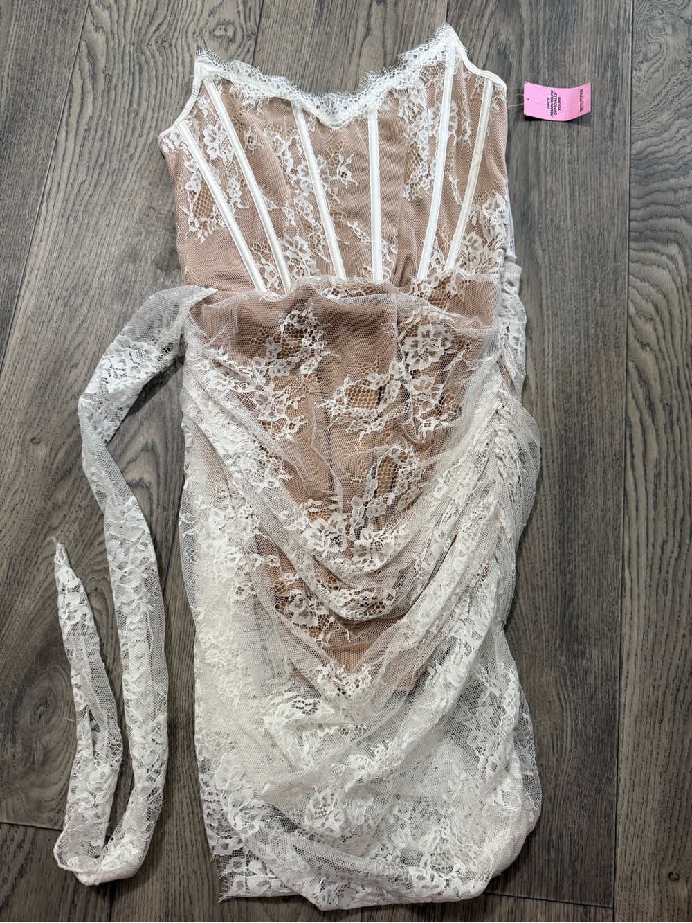 PrettyLittleThing Lace Detail Corset Mini Dress